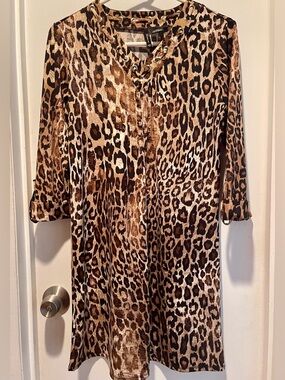 new directions Leopard Print shift dress, Size PM